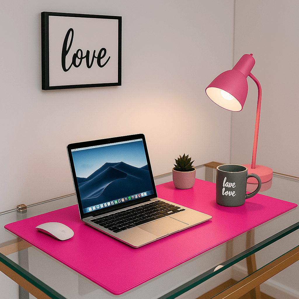 Fuşya 60cm x 1000cm Home Office Masa Dekor - Modern Tasarım Şık Görünüm