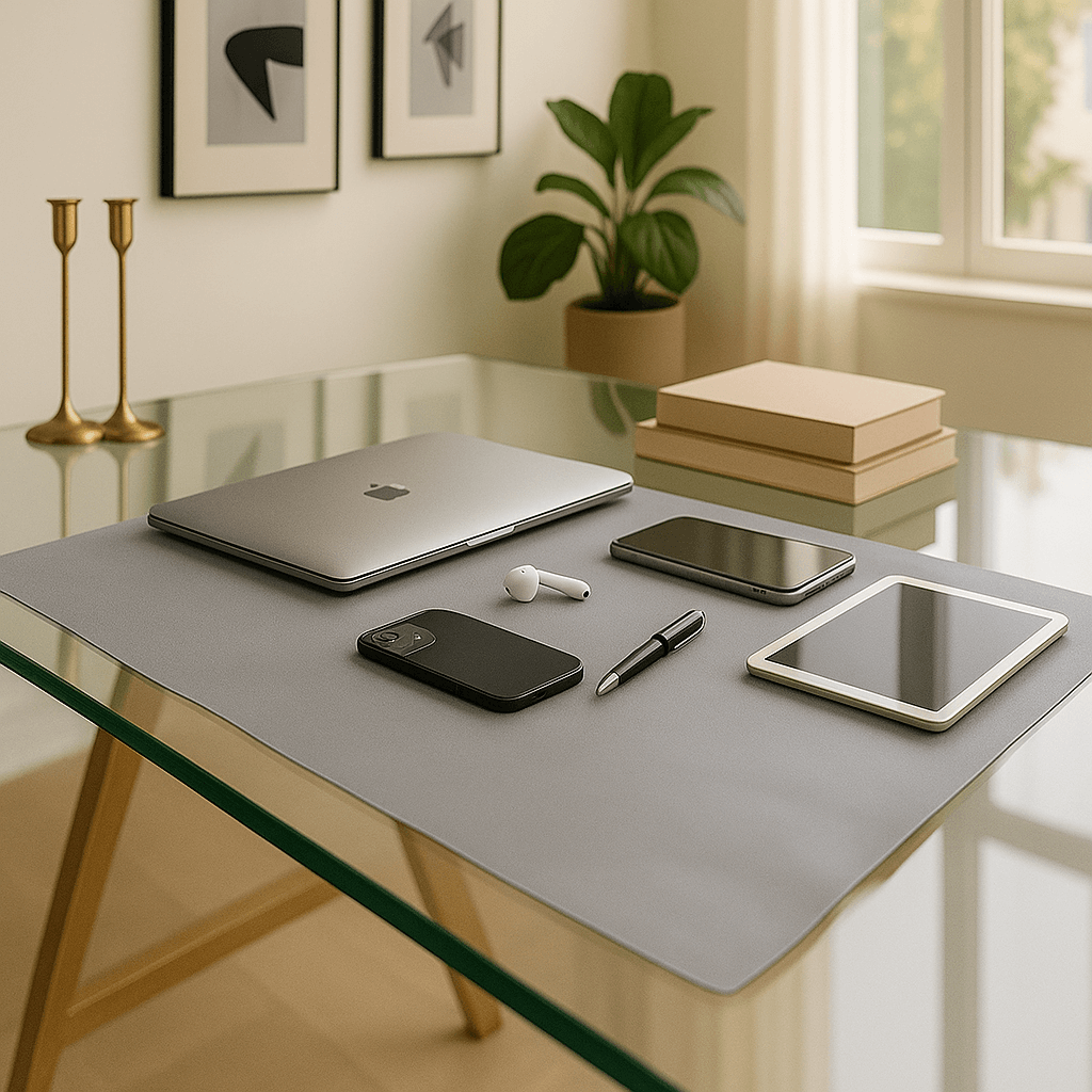 Gri 80cm x 900cm Kaymaz Mouse Pad Mat - Sabit Kullanım Konfor