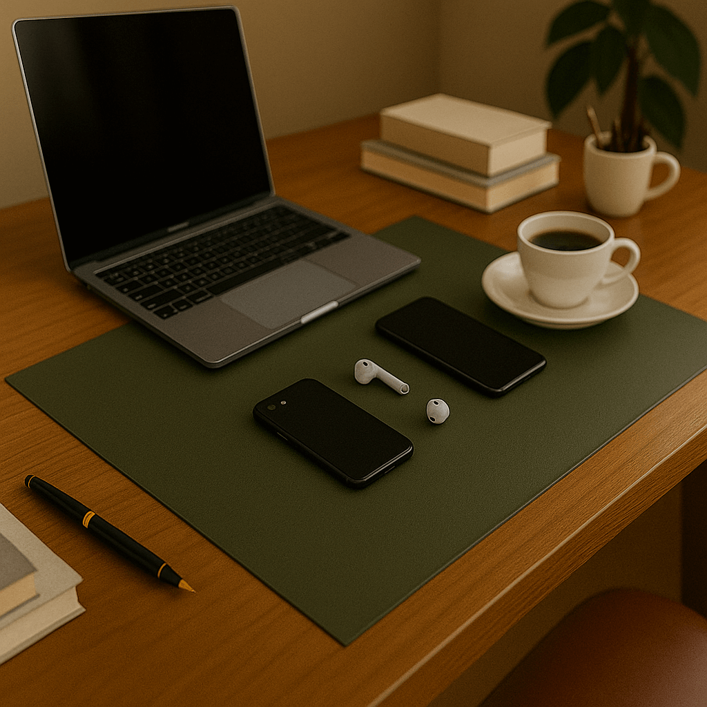 Haki 100cm x 13500cm Profesyonel Ofis Organizeri - Masa Koruyucu Altlık